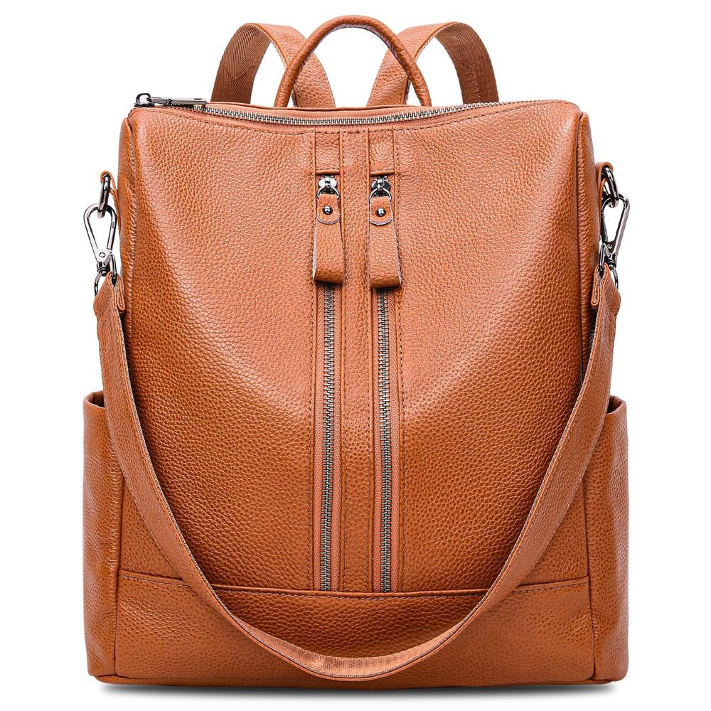Genuine Leather Backpack Purse Ladies Convertible Backpack Bag - :'D